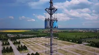 München von Oben - Messestadt Riem - Riemer See - Turm - Buga - 4K  - Drone Footage - Luftaufnahmen