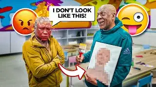 OLD COUPLE DRAW EACH OTHER CHALLENGE *HILARIOUS*