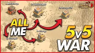 5v5 CLAN WAR WITH MYSELF!! | 5v5 Clan War - Clash of Clans