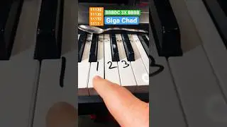 Giga Chad Piano Tutorial 🥳🥳🥳 #piano #pianotutorial