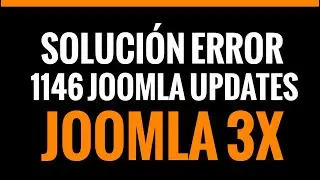 ERROR 1146 JOOMLA 3x base de datos Año 2019