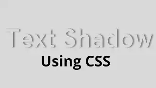 Add Shadow to Text Using CSS | Text Shadow Property | CSS Tutorial