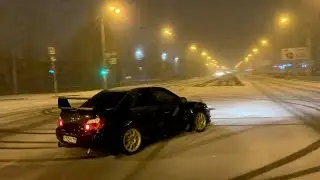 Subaru Impreza WRX snow drift winter