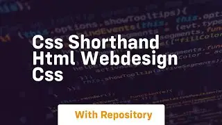 Css shorthand html webdesign css