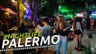 NIGHTLIFE PLAZA SERRANO PALERMO SOHO I BUENOS AIRES I ARGENTINA I 4K Walking Tour VLOG