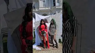 BEETLEJUICE and Lydia Cosplay #beetlejuice #halloween #cosplay