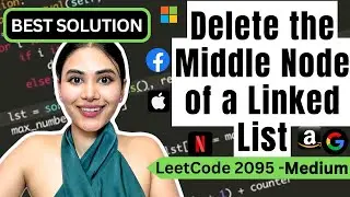 Delete the Middle Node of a Linked List - LeetCode 2095 - Python #leetcode #leetcode75 #pointers