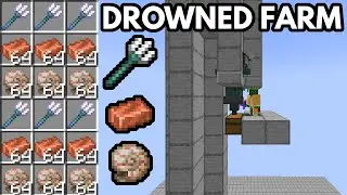 Best Easy Trident Farm Minecraft 1.21.4 - 30 Tridents per Hour