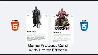 Game Product Card with Hover Effects - HTML CSS for Beginners