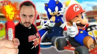 ПАПА РОБ И ИГРЫ ГОНКИ SONIC VS SUPER MARIO | СОНИК VS СУПЕР МАРИО