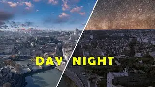 Sky Replacement with Color Grading | Day to Night Transition