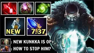 NEW 7.37 ADMIRAL'S RUM + New Scepter Kunkka Mid vs AM Late Crazy Buff  Tsunami Build WTF Dota 2