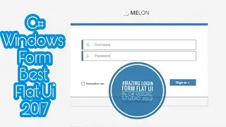 How to Create Login Windows Form Flat UI In Csharp Visual Studio 2012