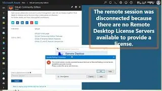 Azure-The remote session was disconnected because there are no Remote Desktop License