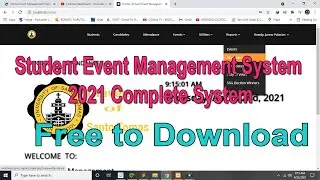 Student Event Management System with Full Source Code | 2021 Complete System | Free to Download