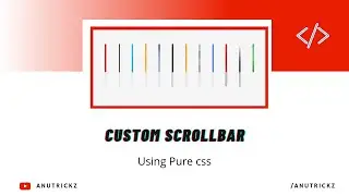 How to Install Custom Scrollbar Using Pure CSS | How to hide scrollbar | CSS Custom Scrollbar