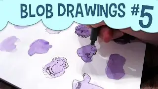 Monster Themed Random Shapes Drawing Challenge | Drawing Out Of Your Comfort Zone