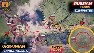 Ukraine Marine Force Eliminate Russian Troop Tank & Frontline Post With Rapid Attack Using Artillery