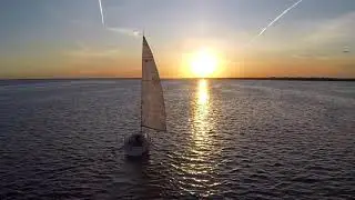 No Copyright Video Footage 15 । Sailboat Sailing During Sunset । Free Stock । 4K Video Footage