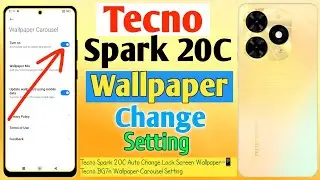 How To Tecno Spark 20C Auto Change Lock Screen Wallpaper📲Tecno BG7n Wallpaper Carousel Setting