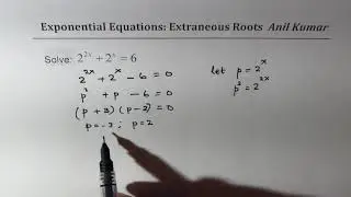 Strategy to Solve Exponential Equations and Identify Extraneous Roots with Many Examples MHF4U