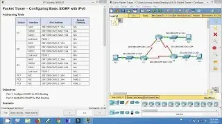 6.4.3.4 Packet Tracer - Configuring Basic EIGRP with IPv6 Routing