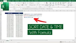 how to sort data in excel using a combination of formulas