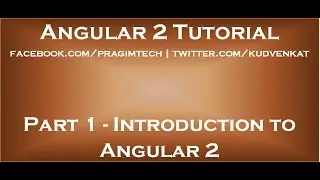 Introduction to Angular 2