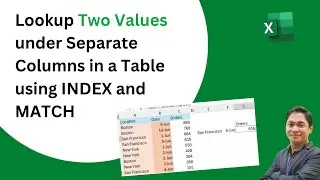 Lookup Two Values under Two Separate Columns in a Table in Excel