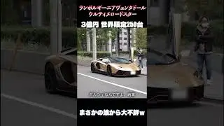 お父さん自慢の高級車がまさかの娘から大不評ｗ #shorts  【ランボルギーニアヴェンタドールウルティメロードスター】