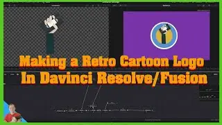 How to animate a retro cartoon logo in Davinci Resolve