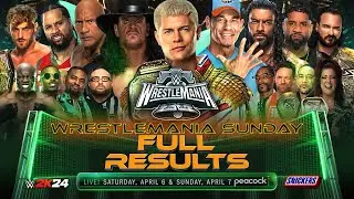 Full WWE WrestleMania XL Sunday Results