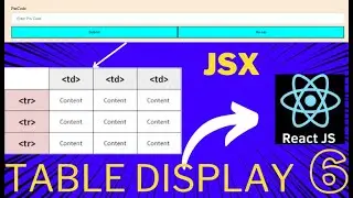 PinCode App  6 | Display API Response In Tabular Format | Dynamic Table in React Js | React Project