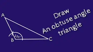 How to draw an obtuse angle triangle. Construct obtuse an angle triangle. shsirclasses.