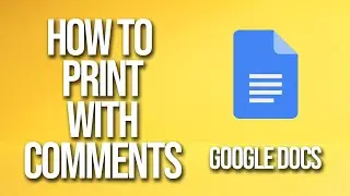 How To Print With Comments Google Docs Tutorial