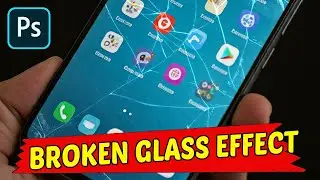 Broken Glass Effect on Cell Phone in Photoshop | Photoshop Effects