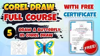 Draw a Butterfly in Corel Draw - Corel Draw Full Course | Ch - 5