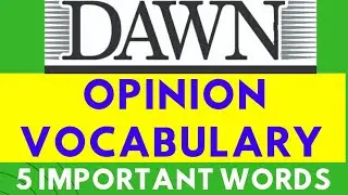 Dawn vocabulary css with urdu meaning | Daily Dawn vocabulary | Dawn daily vocabulary 03.09.2020