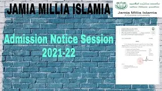 Jamia Millia Islamia Urgent Notice || Results 2021-22|| Jamia Entrance Results 2021