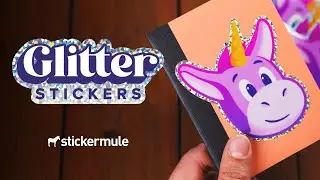 Glitter stickers - Custom glitter stickers that sparkle