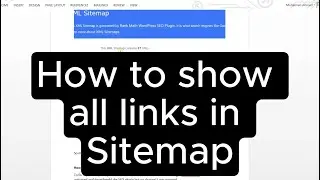 How To Show All Pages, Products, Tags Links In Sitemap