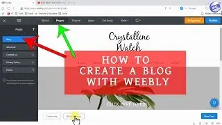 How to create a blog on your weebly website | Start a blog