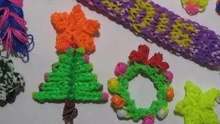 НОВОГОДНЯЯ ЕЛОЧКА из Rainbow Loom фигурки своими руками Поделки Подарки Идеи рукоделия
