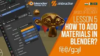 Lesson 5: How to Add Materials in Blender? | Blender Course Ch 1: Basics of Blender | Hindi | Urdu