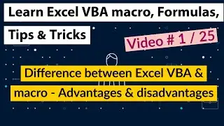 Difference Between Excel VBA and Macros - Advantages and disadvantages of Excel VBA