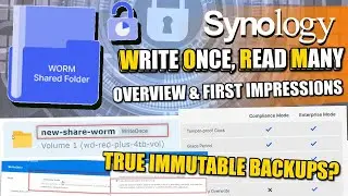 WORM Support in Synology DSM 7.2 - Overview and Beta First Impressions
