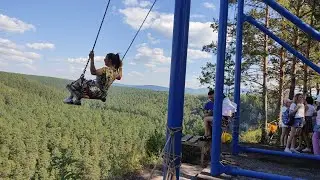 Над пропастью на качелях и не только. Большие Притесы, река Ай.