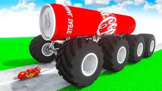 McQueen Transforming to GIANT COCA COLA BIGFOOT BTR McQueen in Teardown!