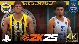 2025 EuroLeague NEW PLAYERS | FENERBAHCE vs ANADOLU EFES | EUROLEAGUE 2K25 PS5 [4K60] Full Gameplay