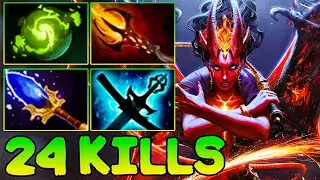 24 Kills QOP Dota 2 Mid - Best Queen Of Pain Dota 2 Pro Gameplay Guide Build 7.37